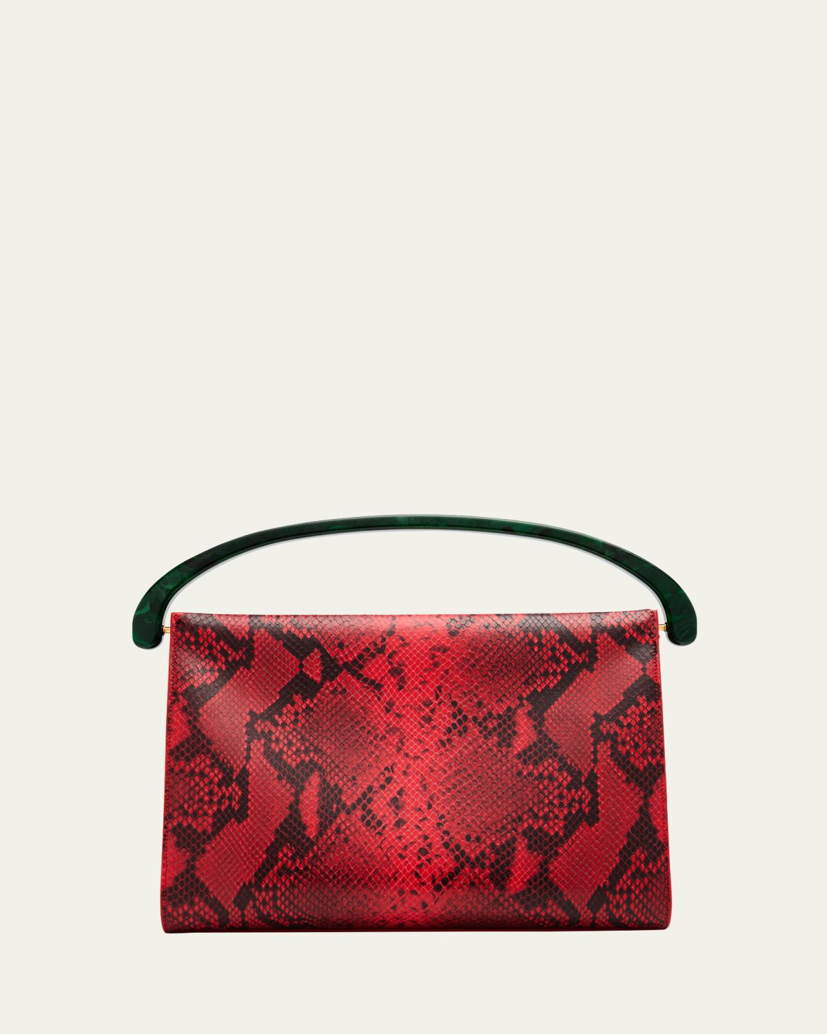 Dries Van Noten Crisp Python Top-Handle Bag