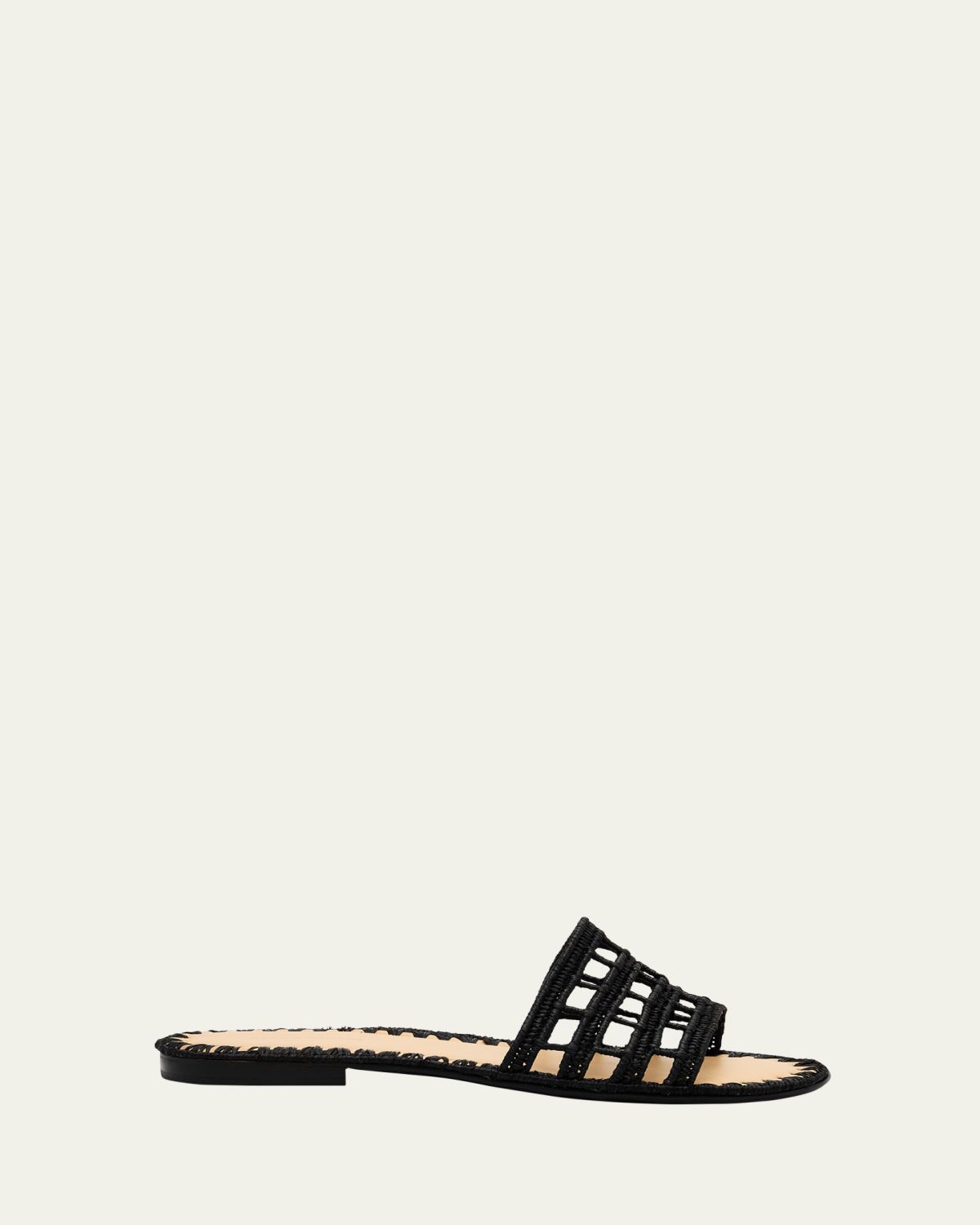 Carrie Forbes Alana Raffia Flat Slide Sandals | Thumbnail 13