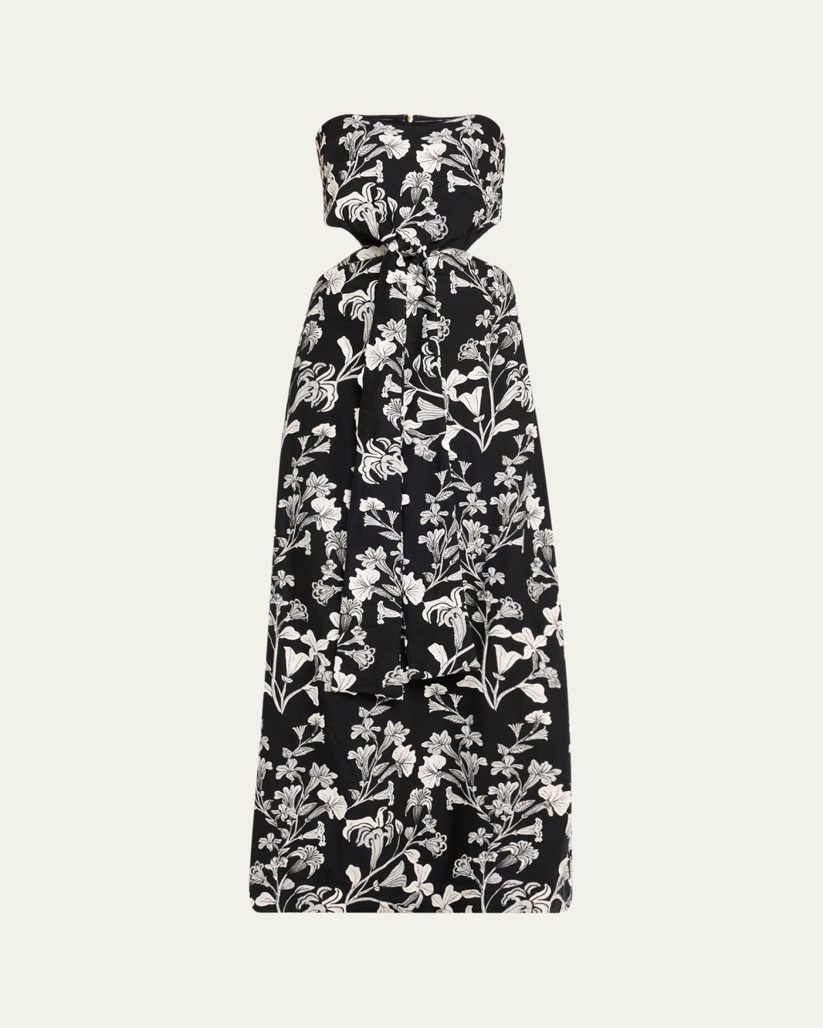 Agua by Agua Bendita Malaquita Strapless Cutout Maxi Dress