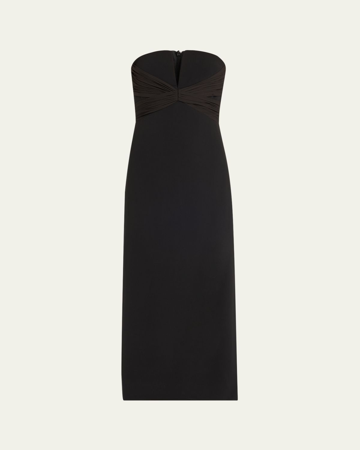 Halston Marguerite Strapless Plunge Midi Dress | Thumbnail 6