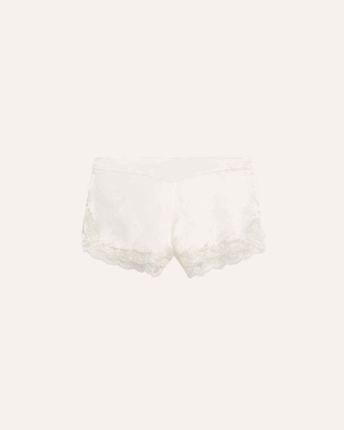 Simone Perele Love Me Lace-Trim Silk Sleep Shorts