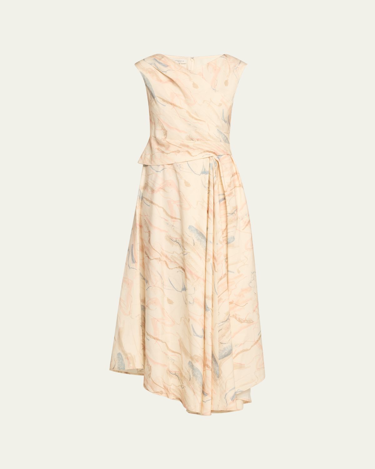 Lafayette 148 New York Draped-Front Asymmetric Dress