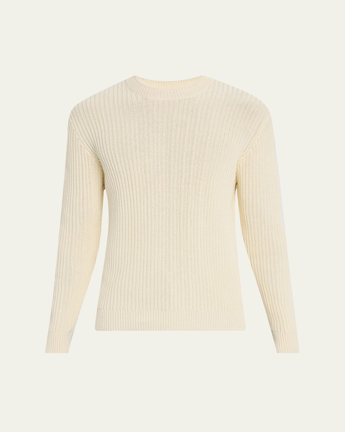 Bergdorf Goodman Men's Wide Rib Cotton Crewneck Sweater