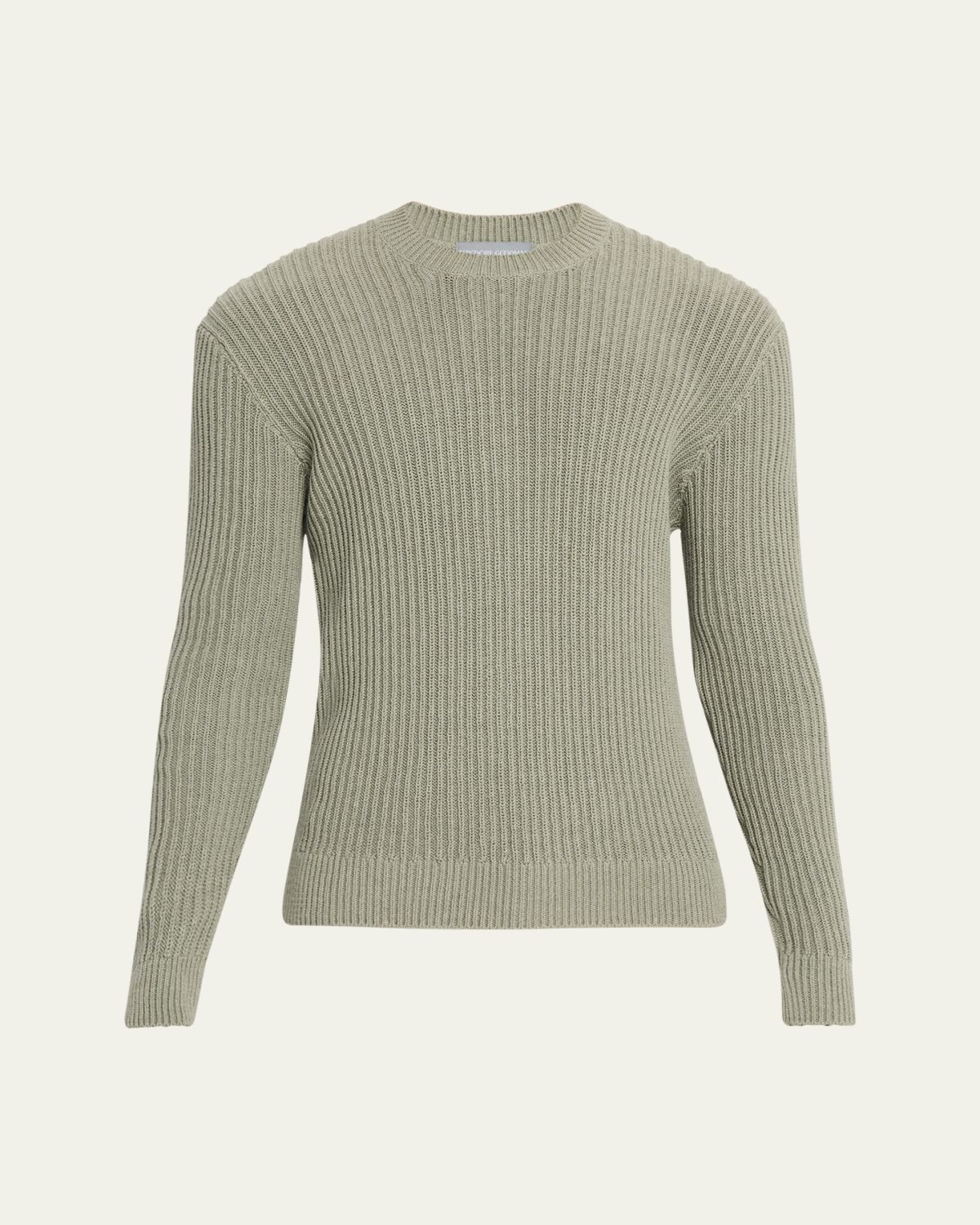 Bergdorf Goodman Men's Wide Rib Cotton Crewneck Sweater | Thumbnail 6 Bergdorf Goodman Men's Wide Rib Cotton Crewneck Sweater | Thumbnail 6