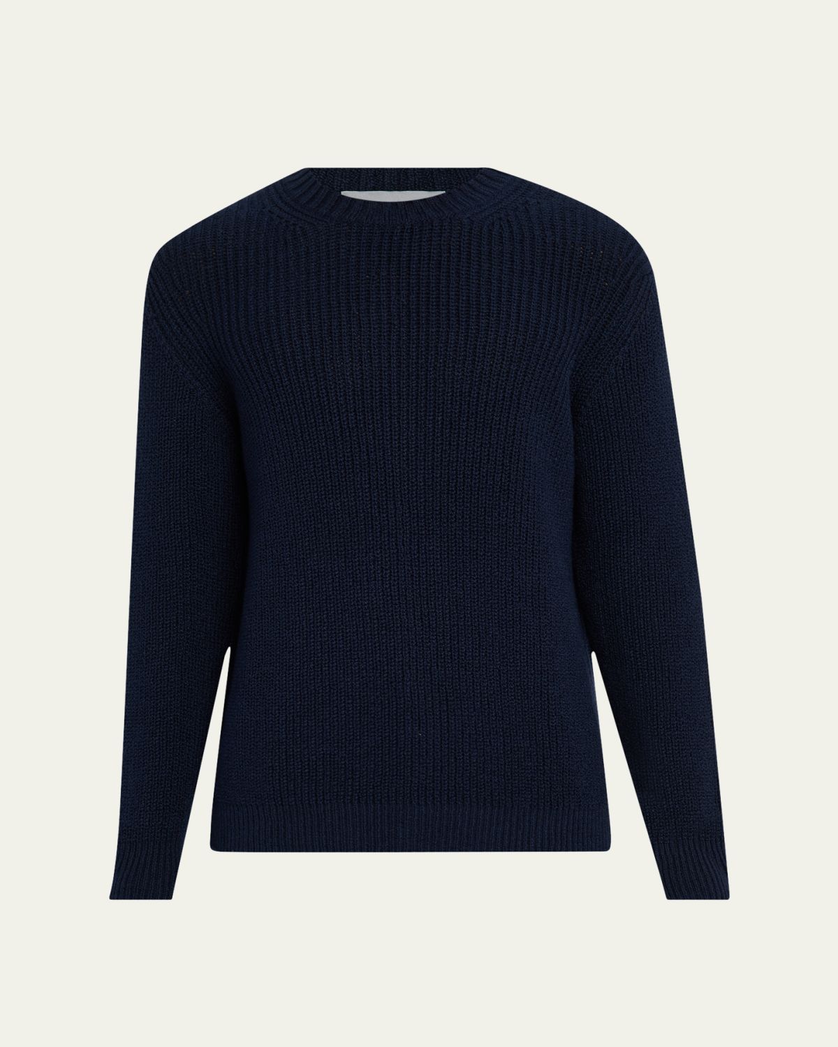 Bergdorf Goodman Men's Summer Cotton Rib Crewneck Sweater