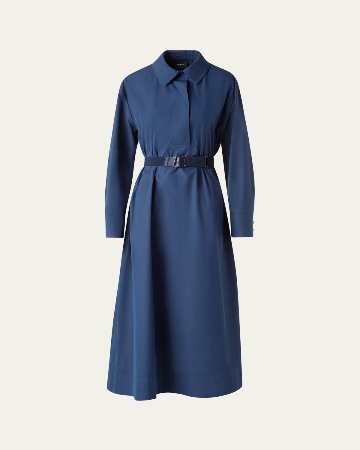 Akris A-Line Poplin Midi Dress