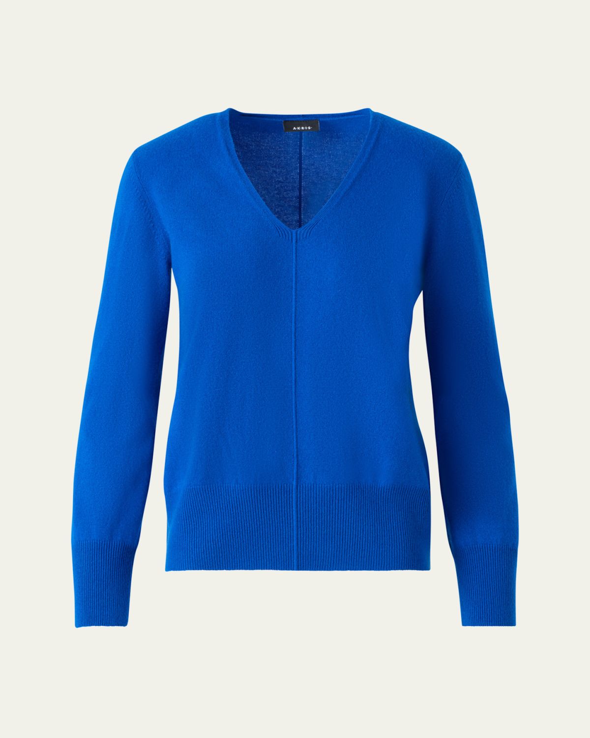 Akris V-Neck Pure Cashmere Knit Sweater