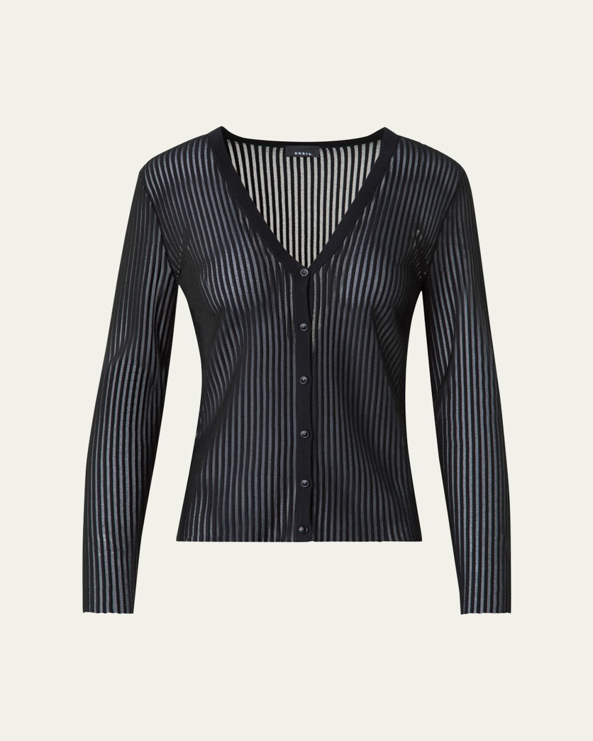 Akris Semi-Transparent Lined Knit Cardigan