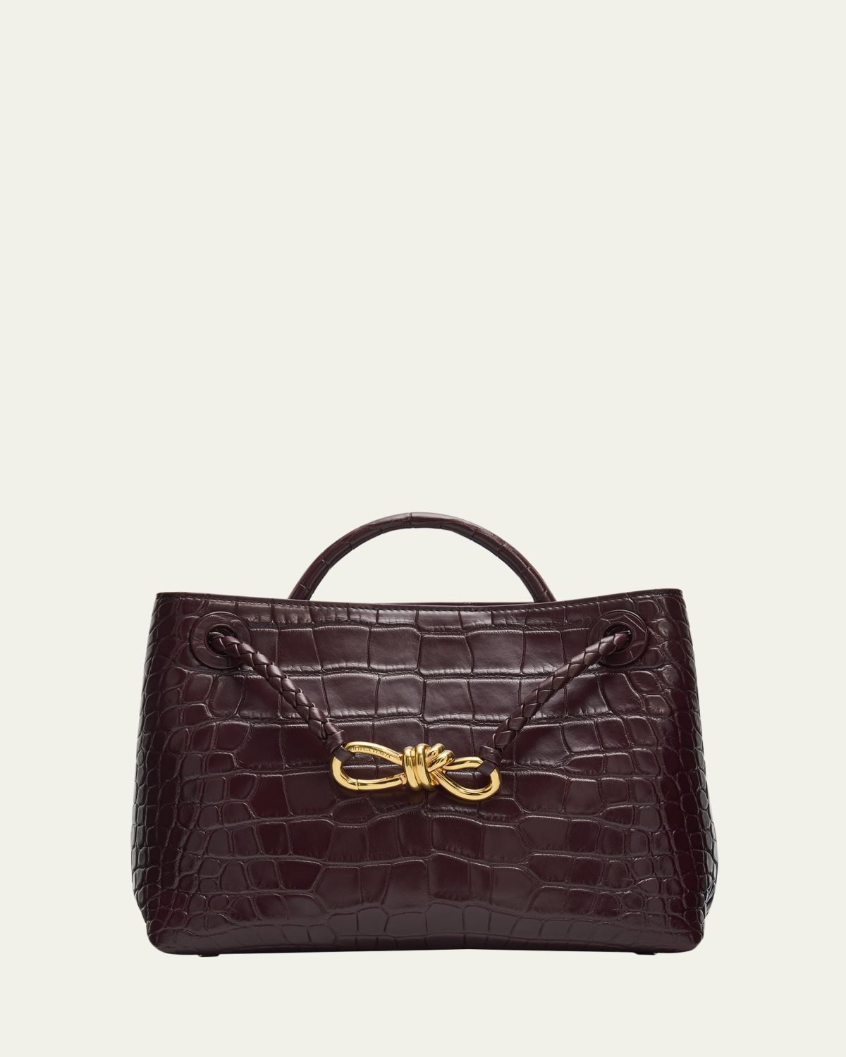 Bottega Veneta Andiamo Small Alligator Leather Tote Bag