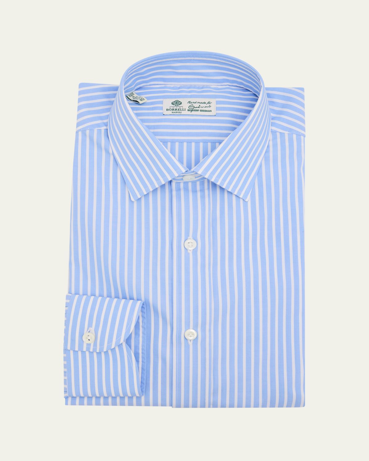 Borrelli Men's Cotton Stripe Dress Shirt