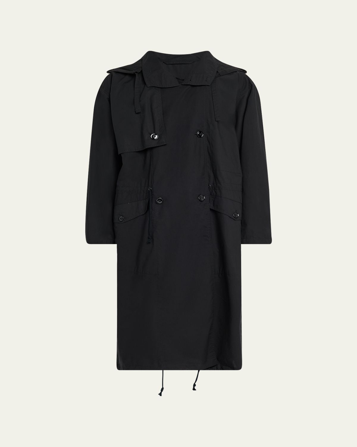 LEMAIRE Men's Light Hooded Trench Coat