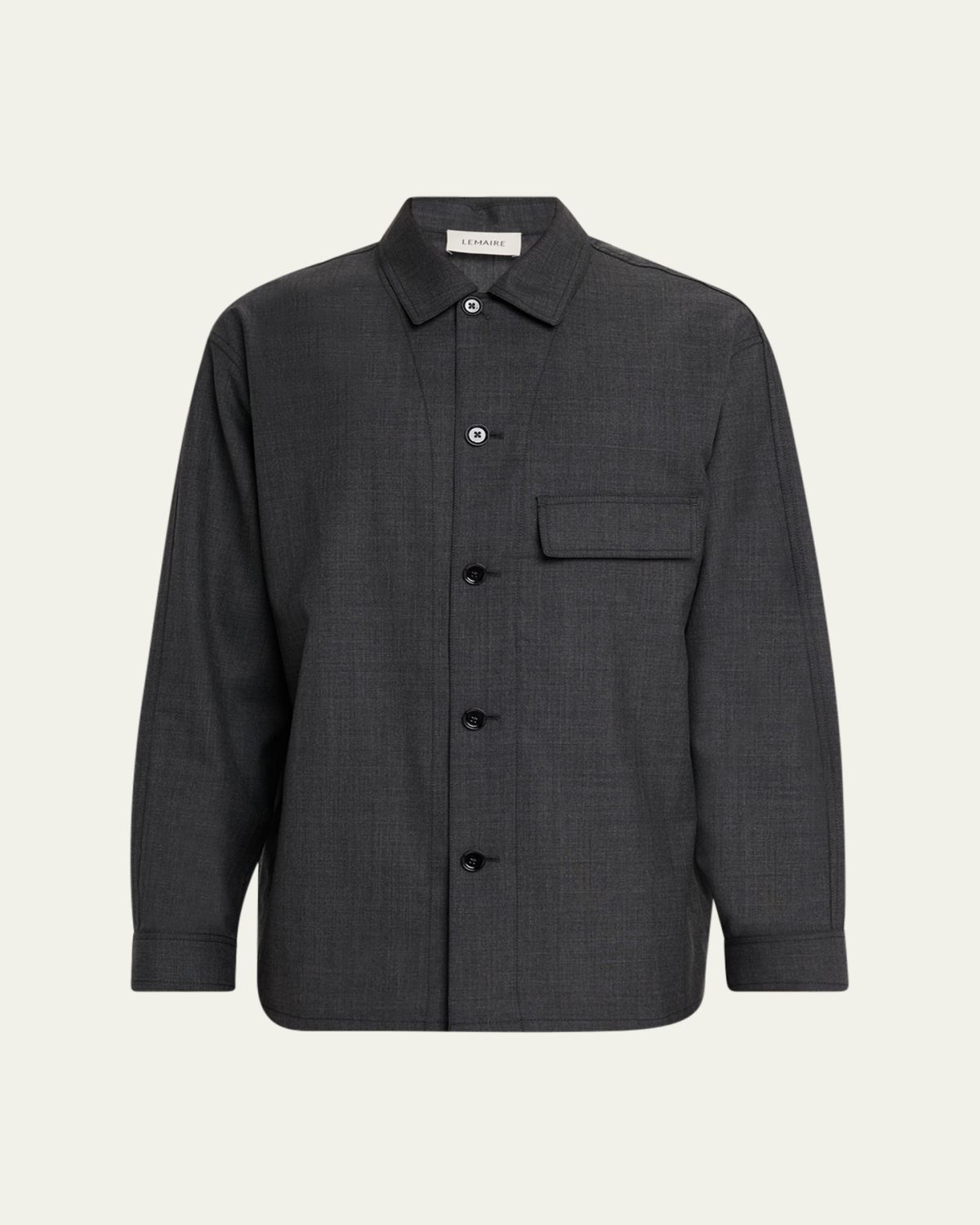 LEMAIRE Men's Melange Tailored Overshirt