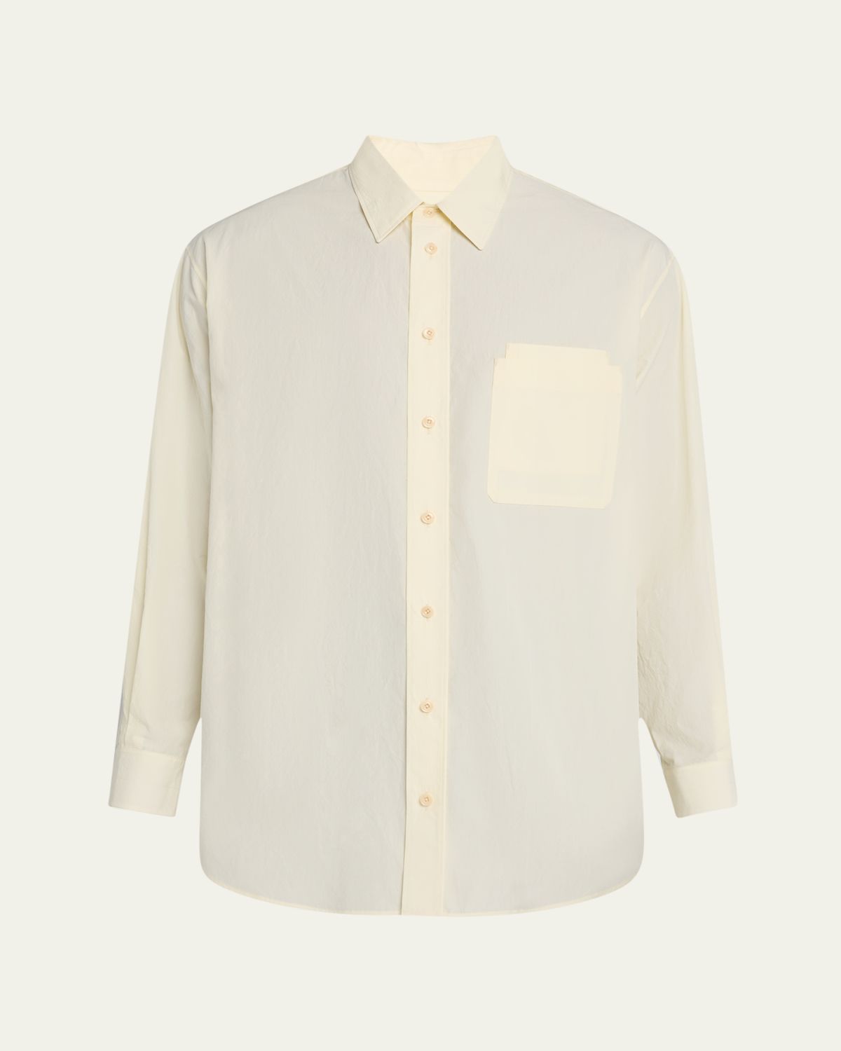 LEMAIRE Men's Crepe Double-Pocket Sport Shirt