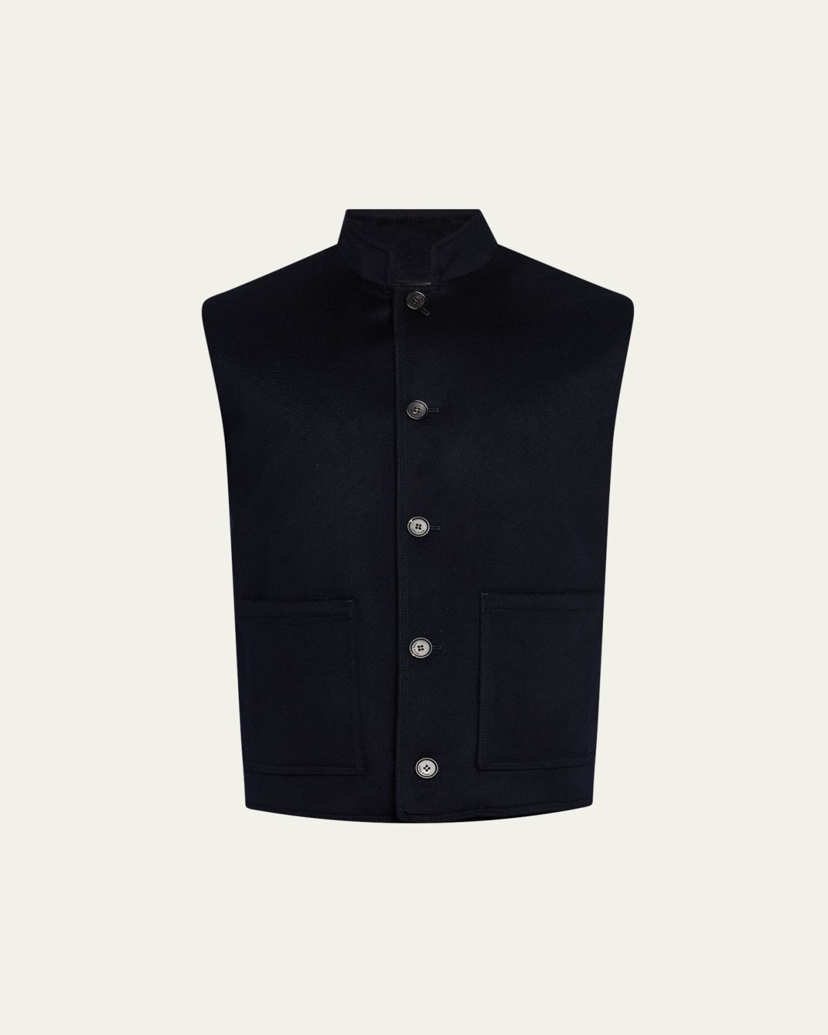 Loro Piana Men's Henley Cashmere Water-Repellent Vest