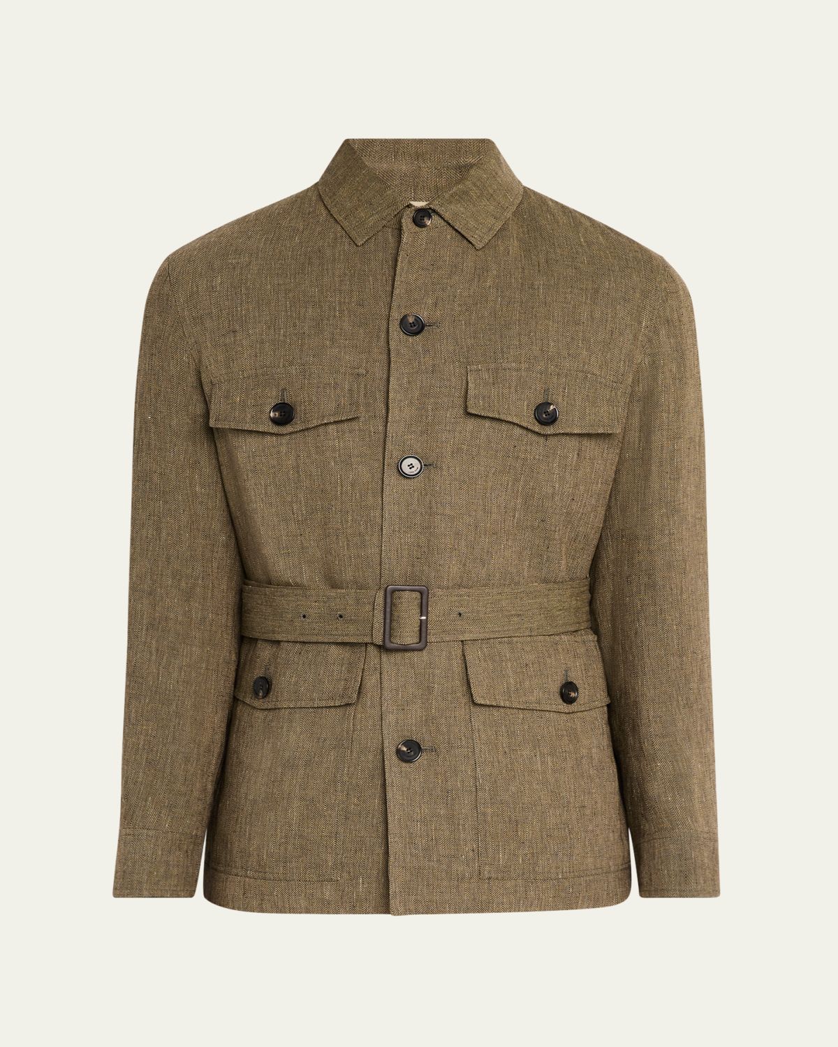 Loro Piana Men's Edmore Linen Field Jacket