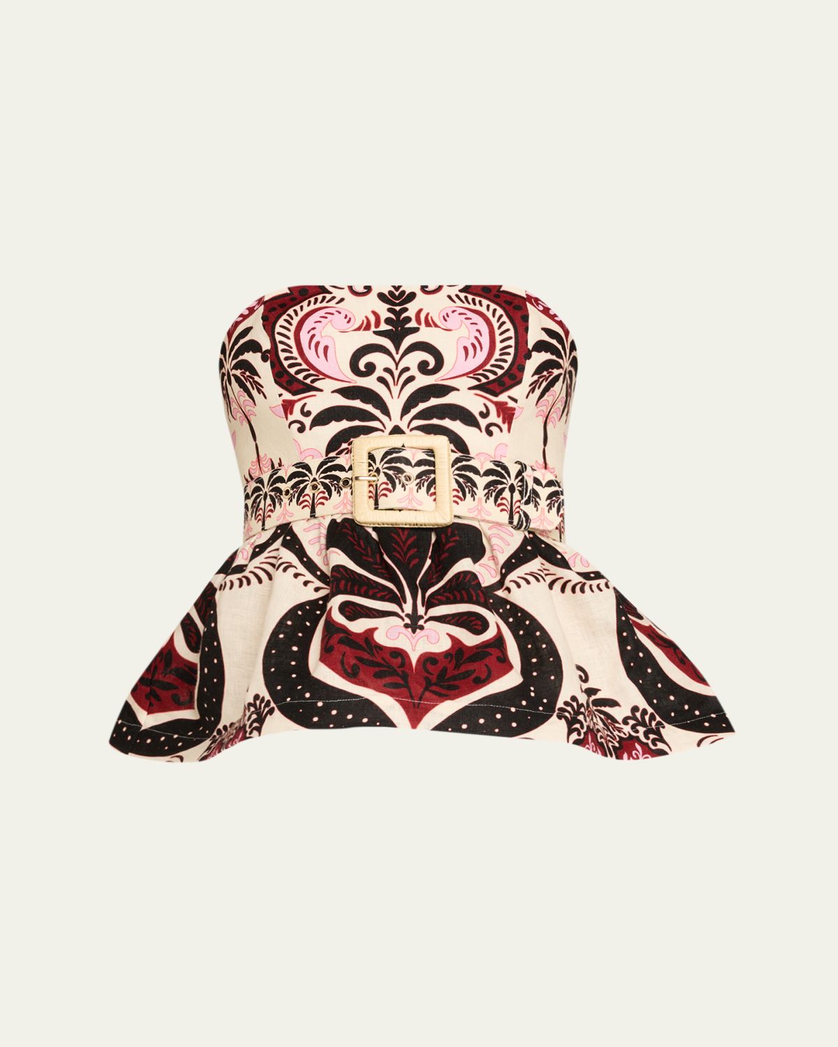 Cara Cara Tilda Strapless Floral Peplum Top