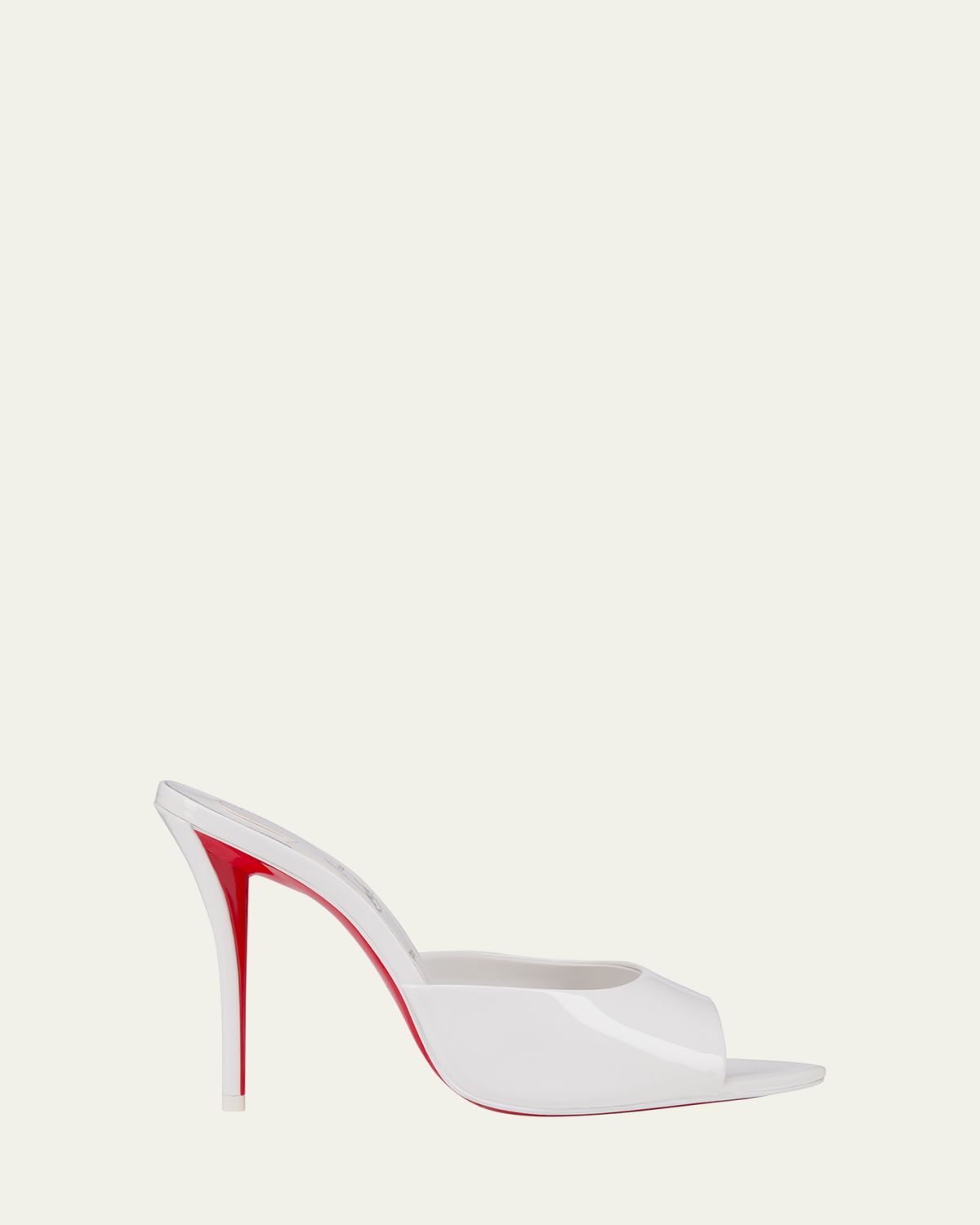 Christian Louboutin 100mm Miss Z Leather Mule Sandals - Women's Shoes