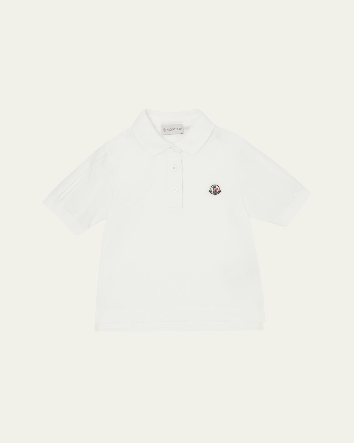 Moncler Boy's Polo Shirt W/ Logo Patch, Size 12-