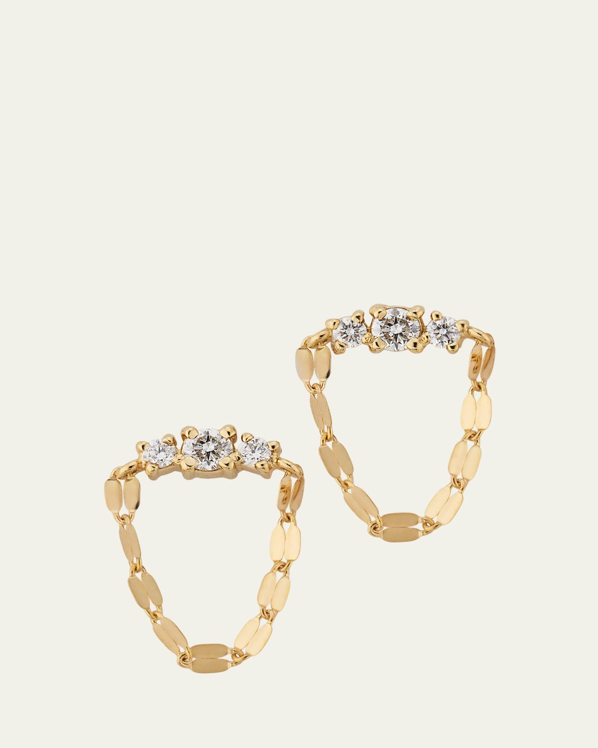 Lana 14K Gold Solo Blake Draping Diamond Stud Earrings | Thumbnail 6