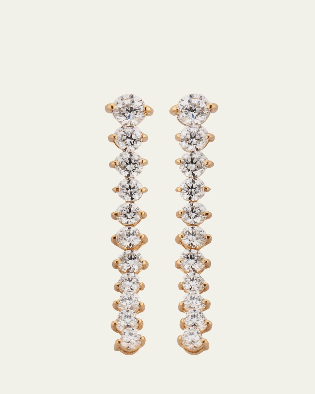 Lana 14K Gold Flawless Tennis Linear Diamond Ear Crawlers | Thumbnail 6 Lana 14K Gold Flawless Tennis Linear Diamond Ear Crawlers | Thumbnail 6