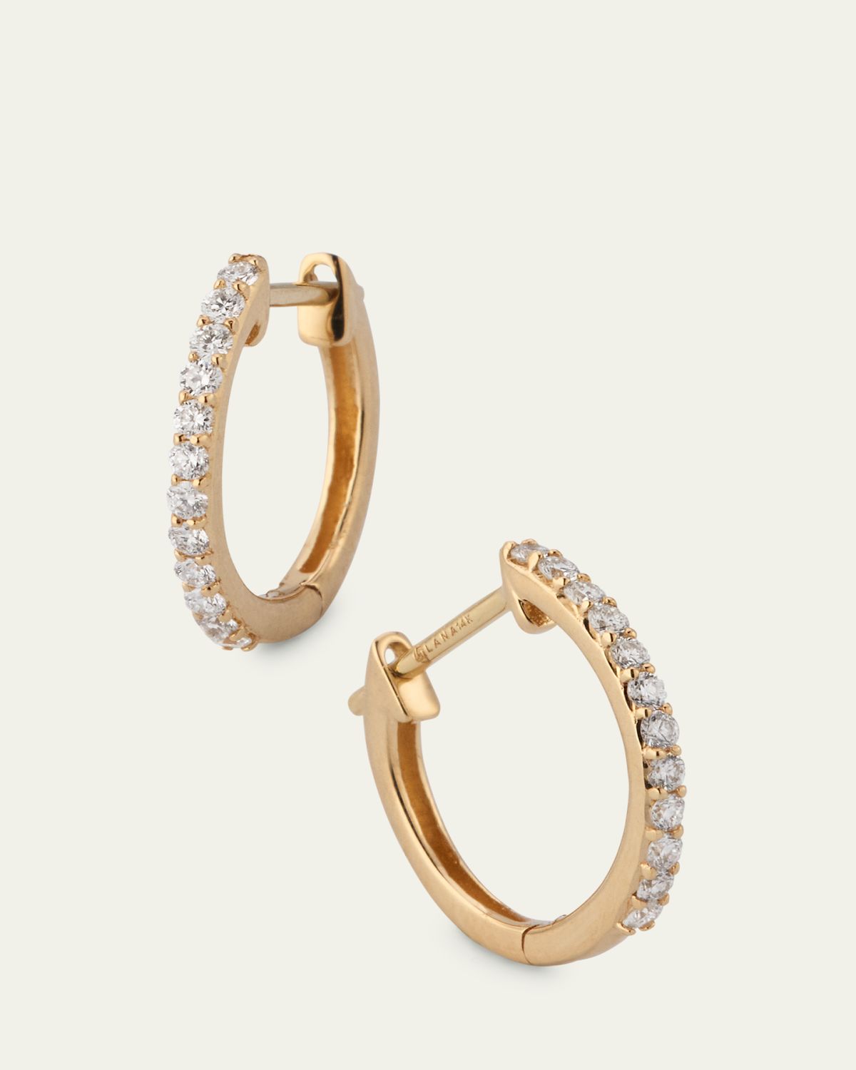 Lana 14K Yellow Gold Mini Flawless Diamond Huggie Earrings | Thumbnail 3 Lana 14K Yellow Gold Mini Flawless Diamond Huggie Earrings | Thumbnail 3