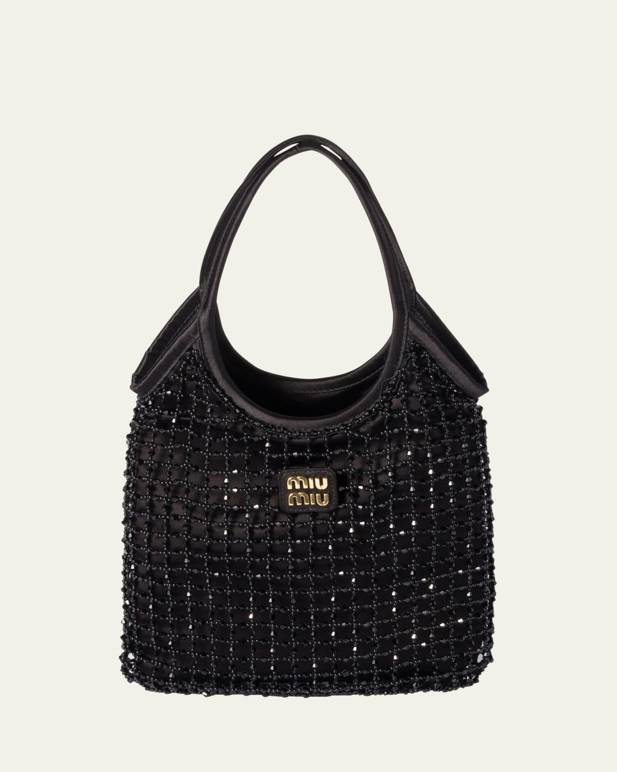 Miu Miu Ivy Beaded Duchesse Shoulder Bag