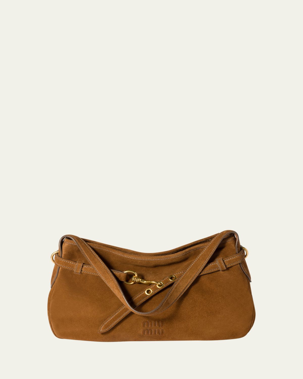 Miu Miu Aventure Large Suede Shoulder Bag