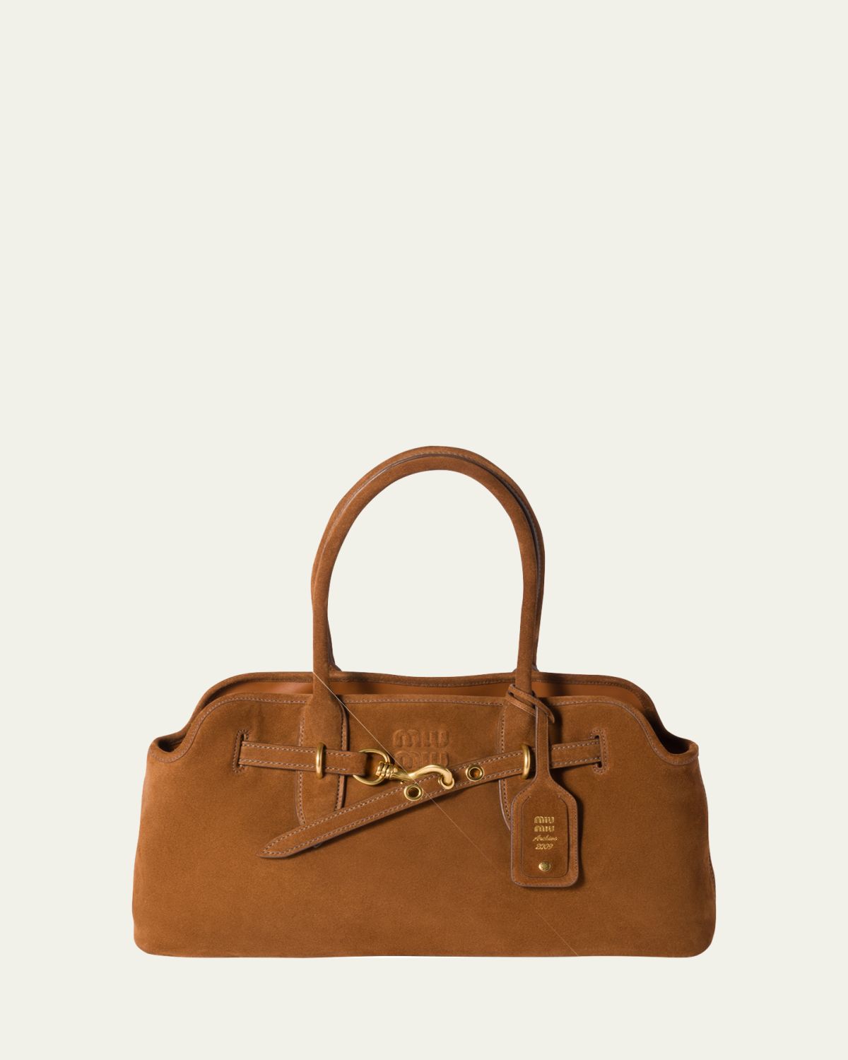 Miu Miu Aventure Suede Shoulder Bag