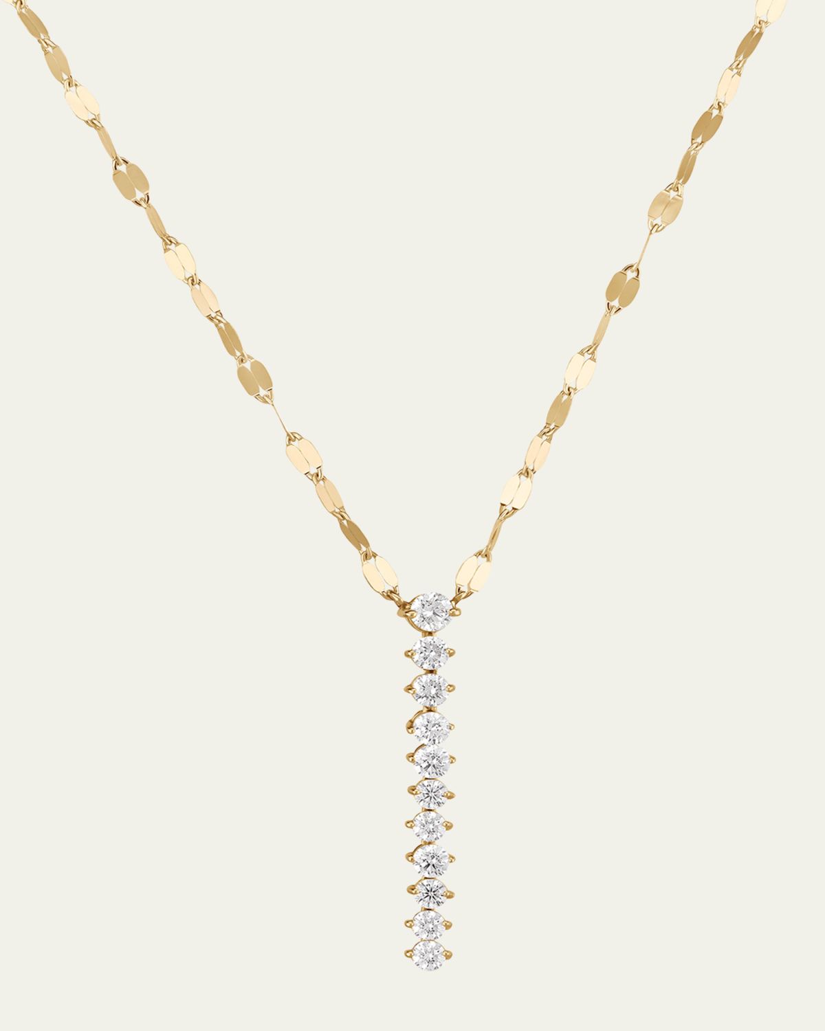 Lana 14K Gold Mini Flawless Diamond Tennis Lariat Necklace | Thumbnail 4