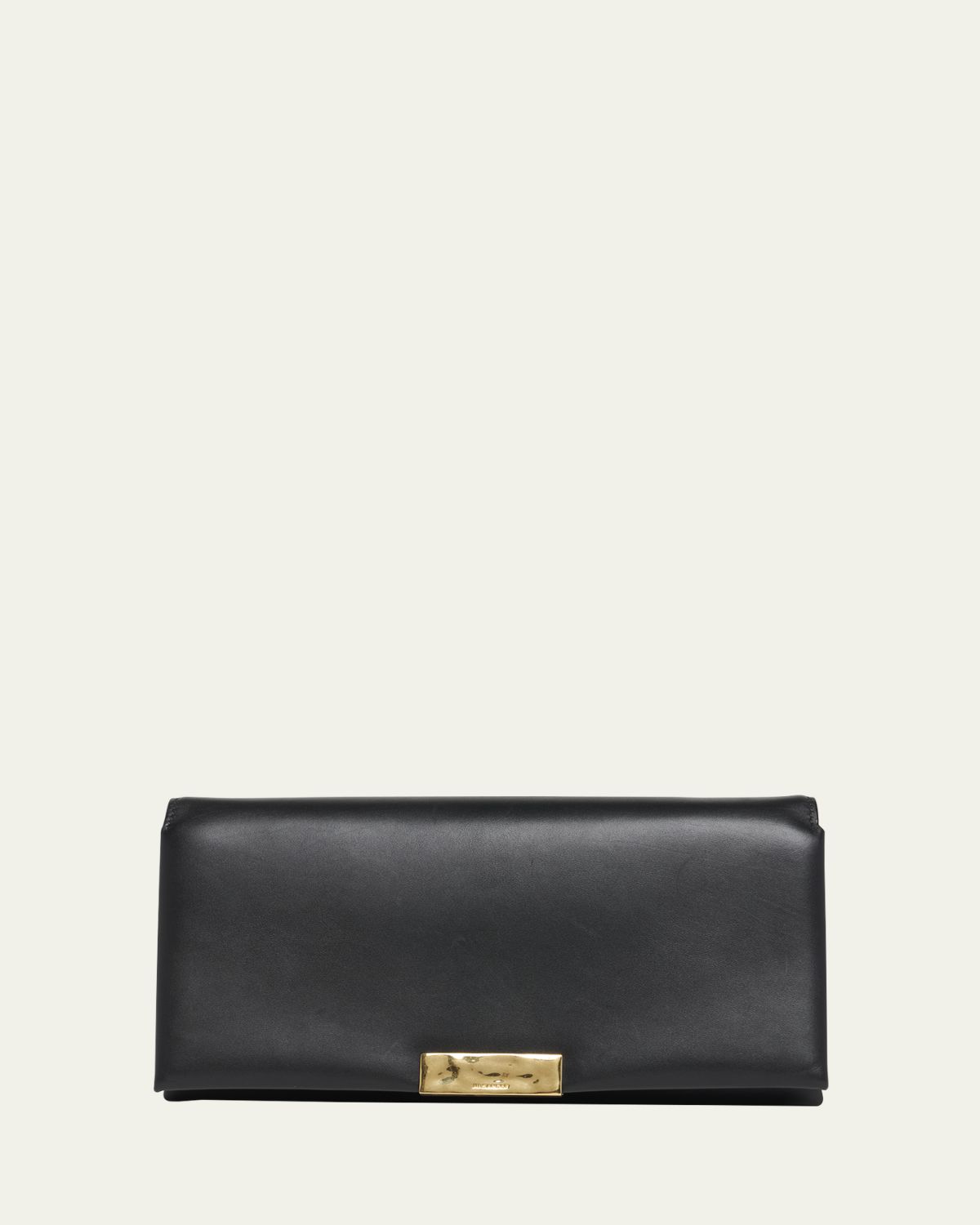 Jil Sander Carnet Flap Calfskin Shoulder Bag
