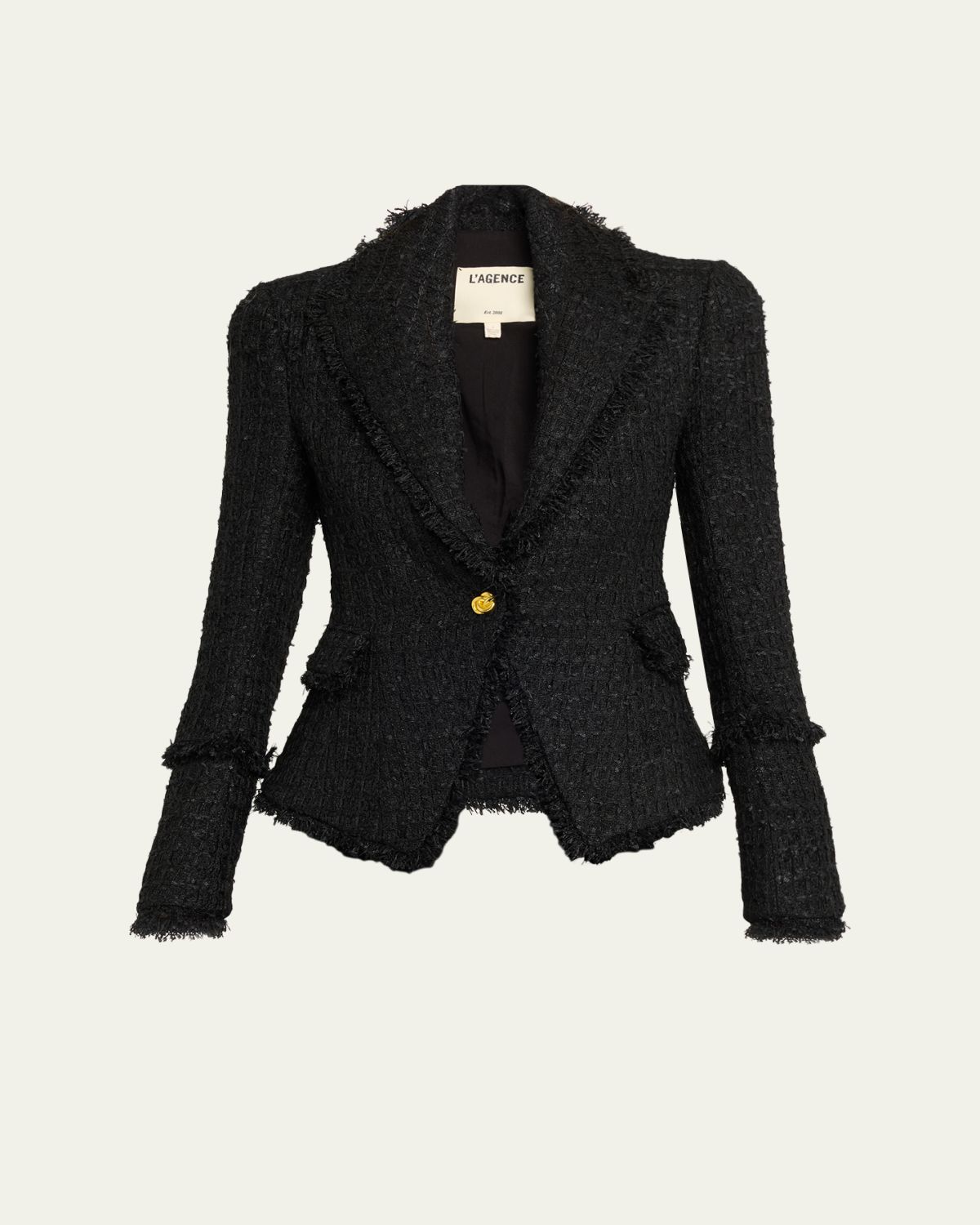 L'Agence Kaisley Waffle Tweed Blazer