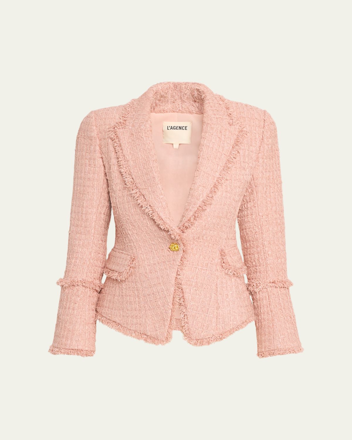 L'Agence Kaisley Waffle Tweed Blazer