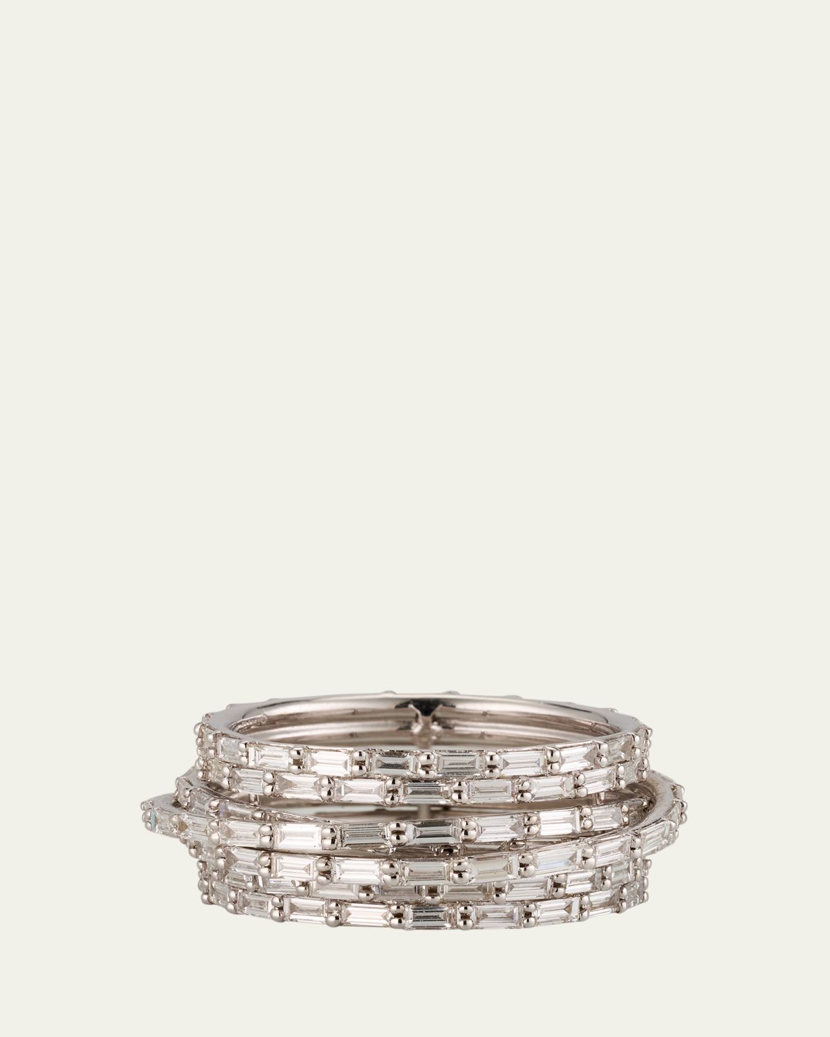 Lana 14K White Gold Baguette Diamond Kinetic Ring