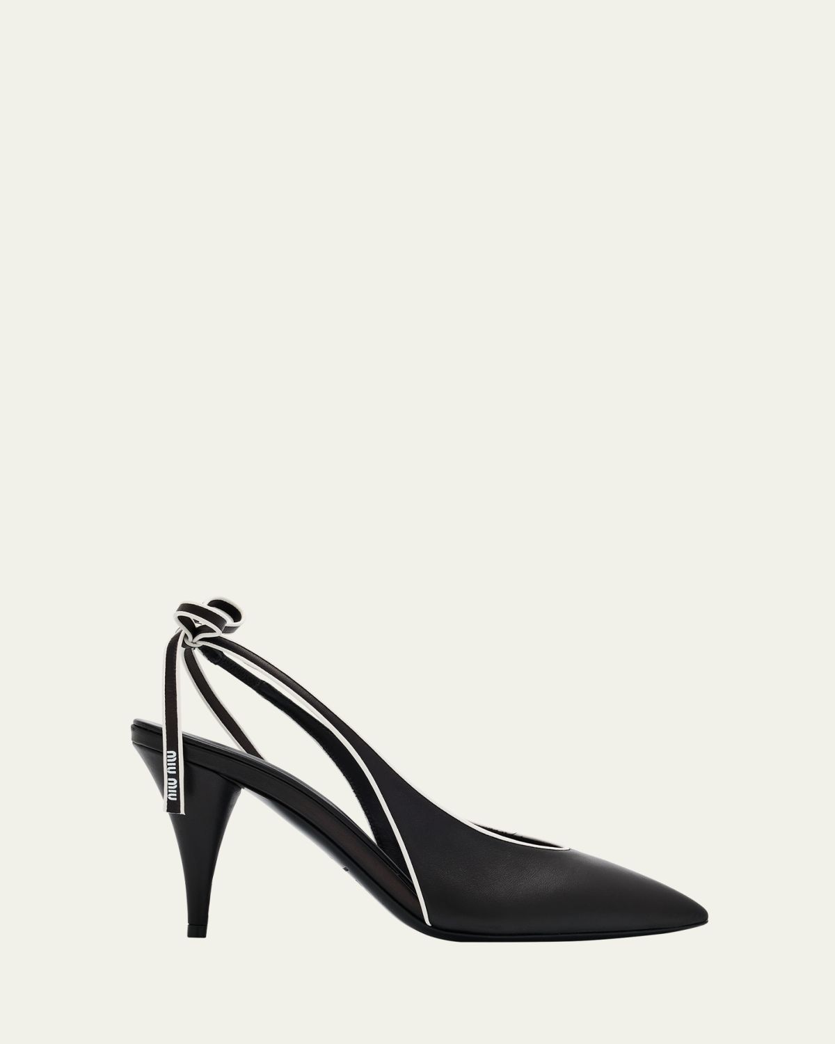 Miu Miu Bicolor Leather Slingback Pumps