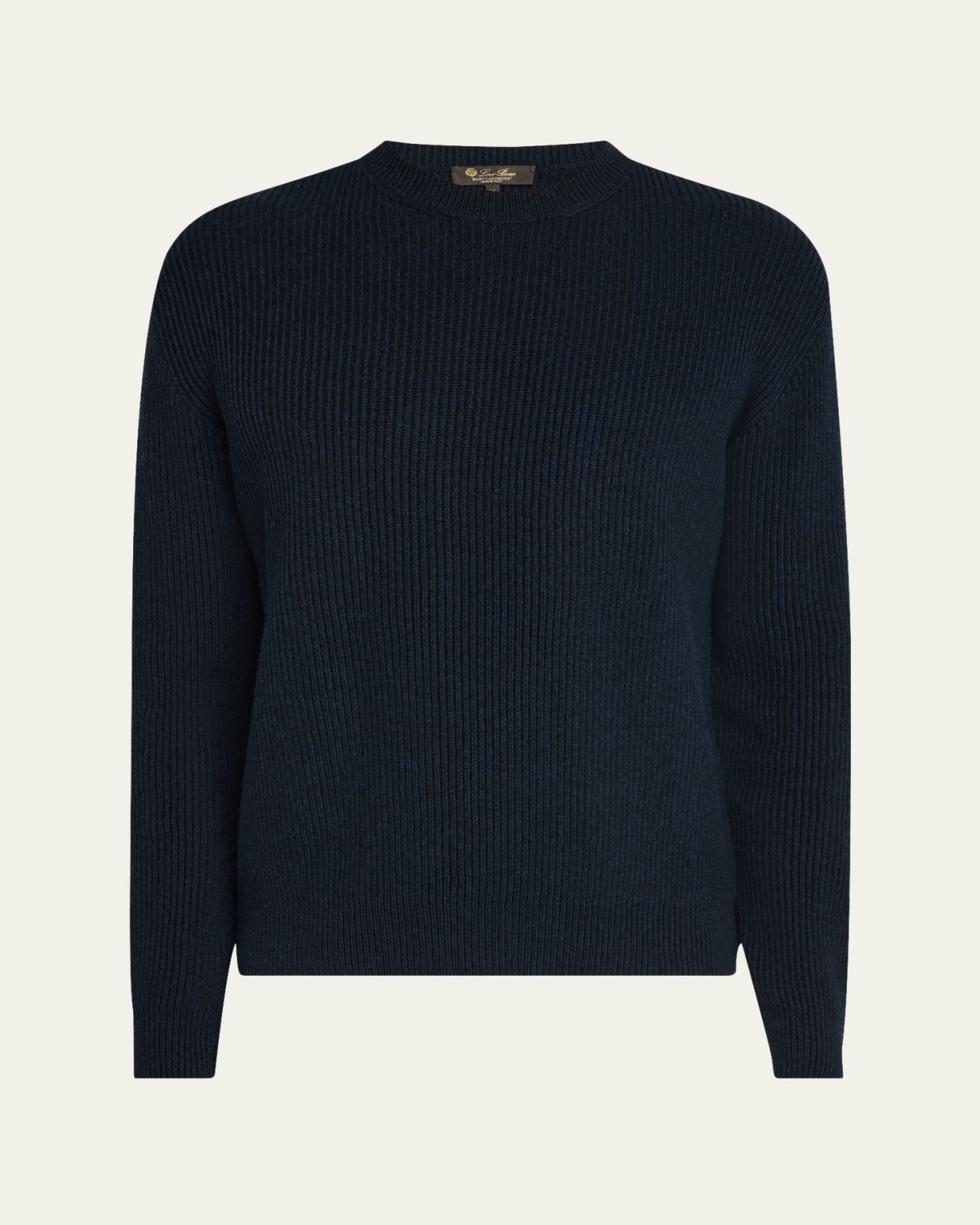Loro Piana Men's Fobello Cashmere Rib Crewneck Sweater