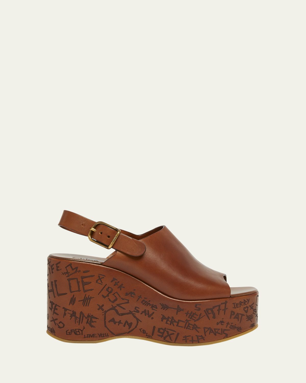 Chloe Maxime Leather Slingback Platform Sandals | Thumbnail 4 Chloe Maxime Leather Slingback Platform Sandals | Thumbnail 4