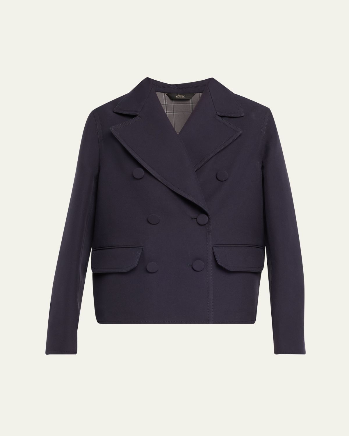 Brioni Double-Breasted Cotton Peacoat