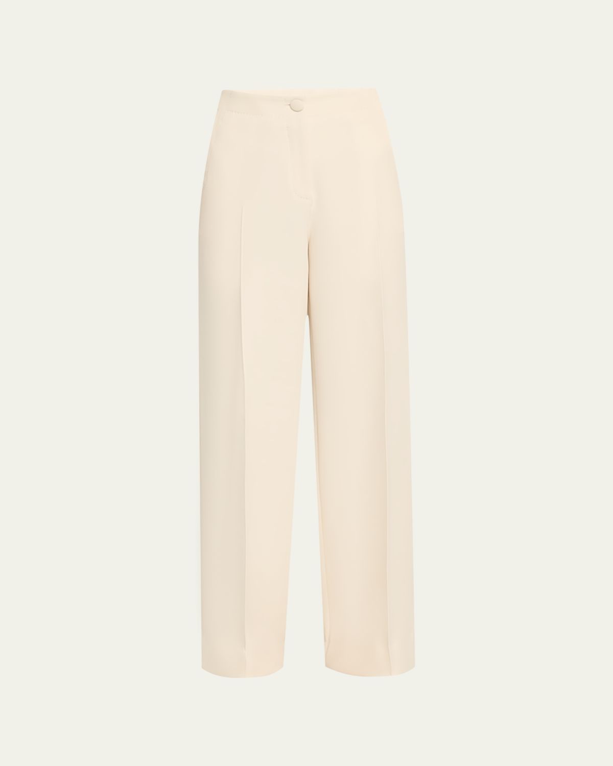 Brioni Camilla Wide Leg Silk Wool Trousers