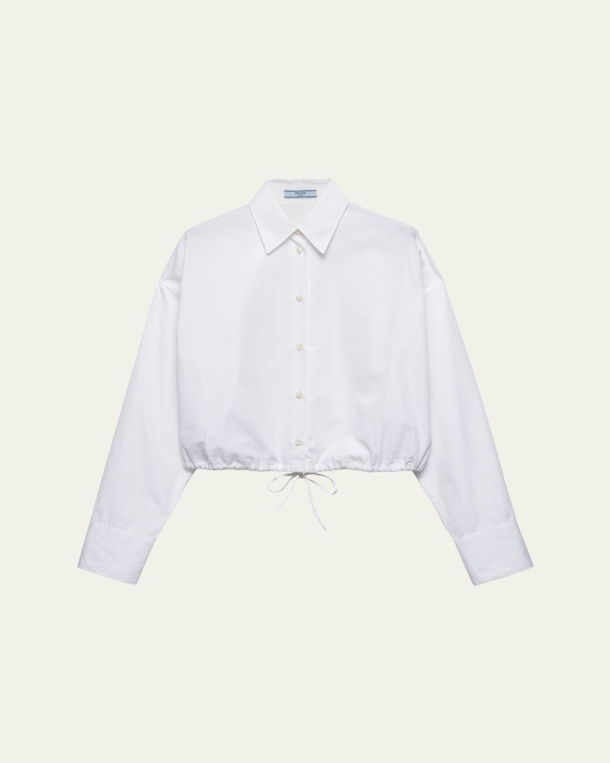 Prada Drawstring Poplin Shirt | Thumbnail 5 Prada Drawstring Poplin Shirt | Thumbnail 5