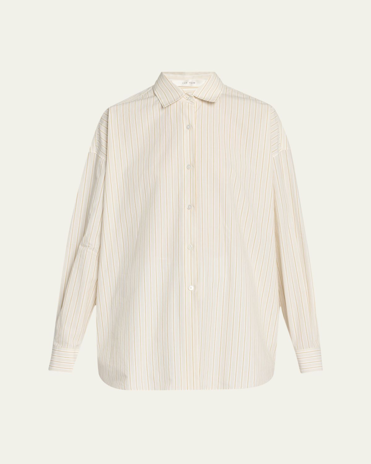 THE ROW Caster Striped Oversized Button-Down Shirt