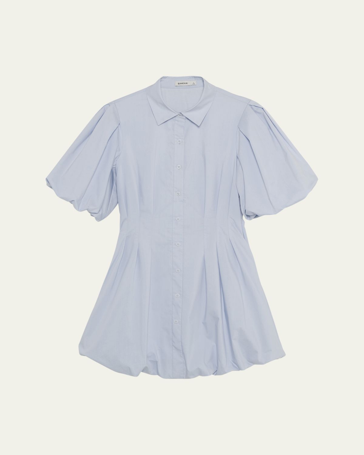 SIMKHAI Cleo Balloon Pintuck Mini Dress