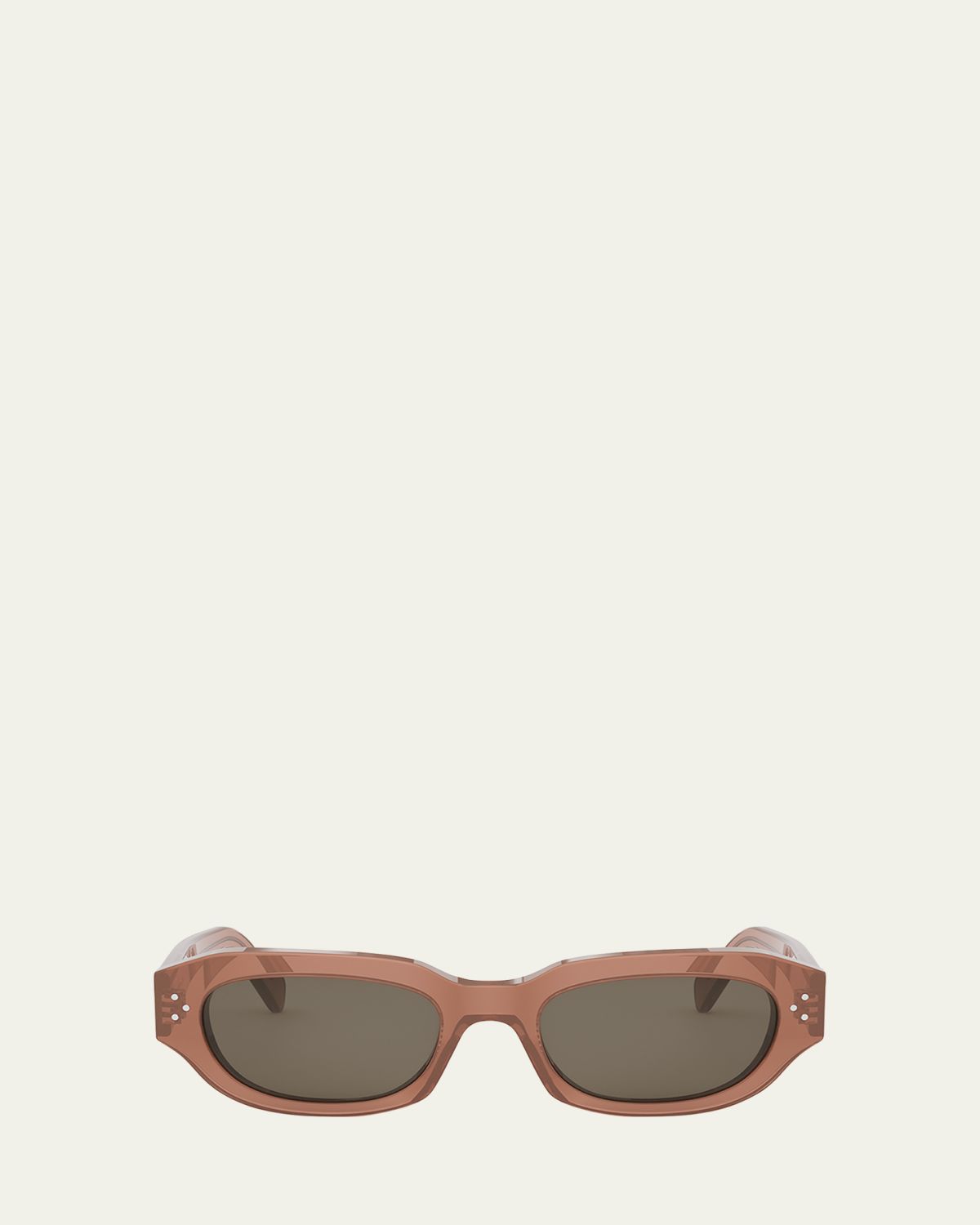 Celine Men's 3 Dots Acetate Rectangle Sunglasses