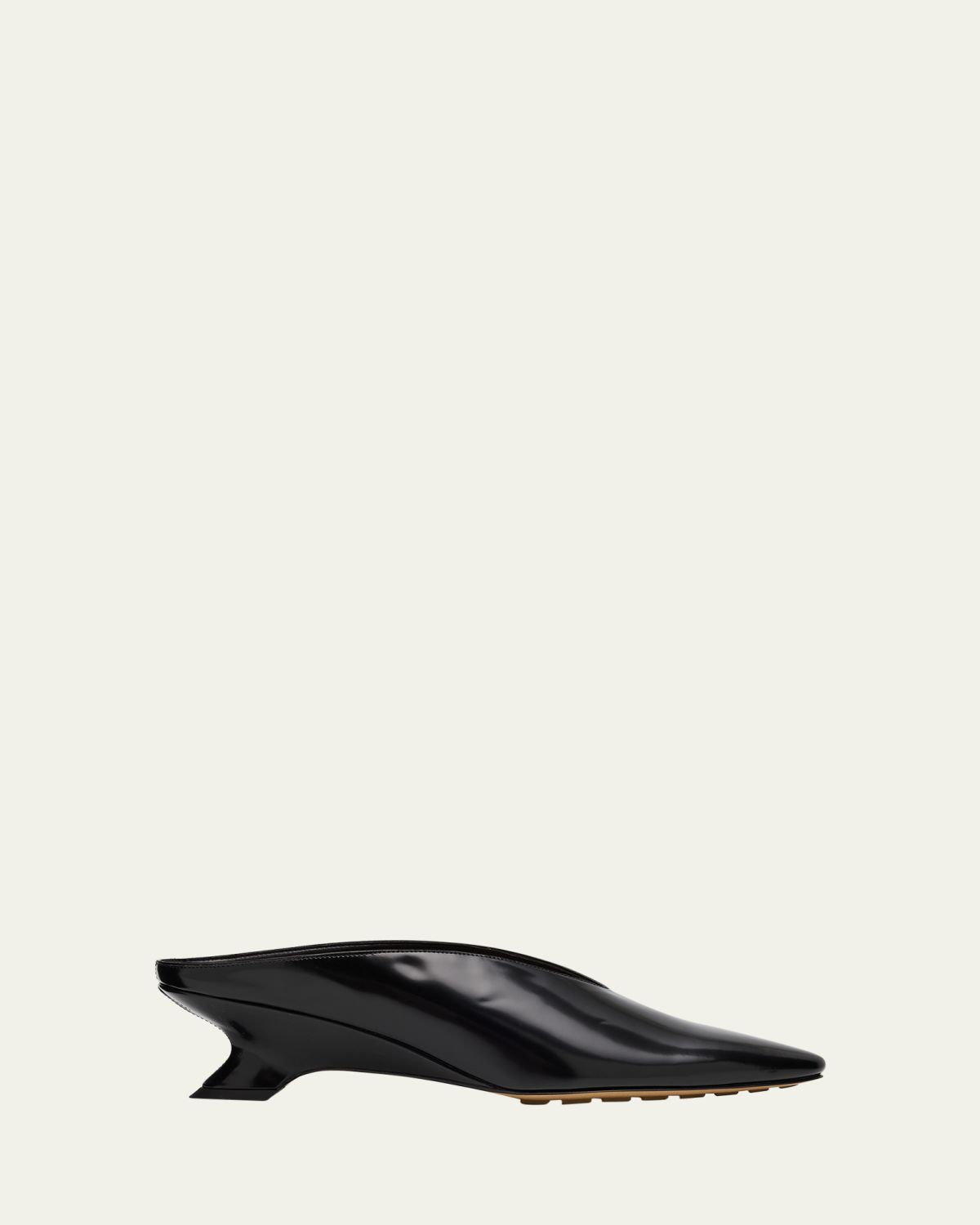 Bottega Veneta Bounty Vinyl Kitten-Heel Mules