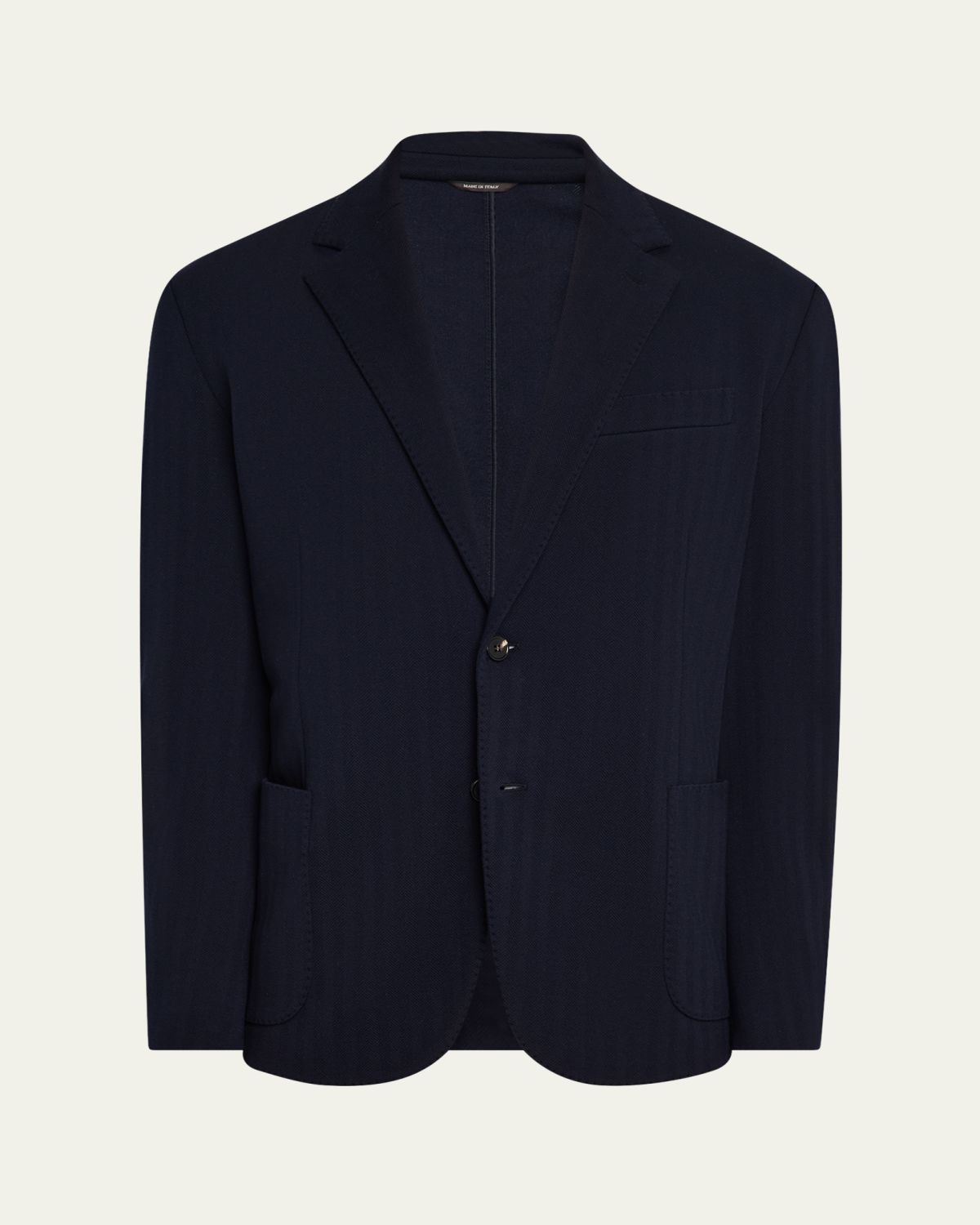 Loro Piana Men's Chevron Wool Sport Coat