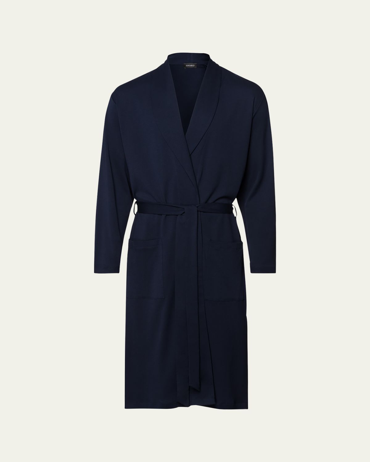 Hanro Men's Night Day Interlock Cotton Robe | Thumbnail 5