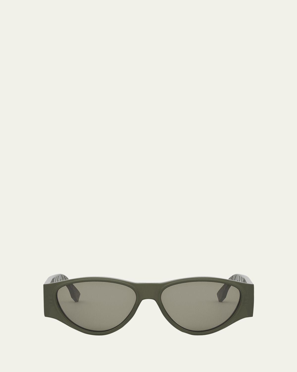 Fendi Men's FF Squared Acetate Oval Sunglasses