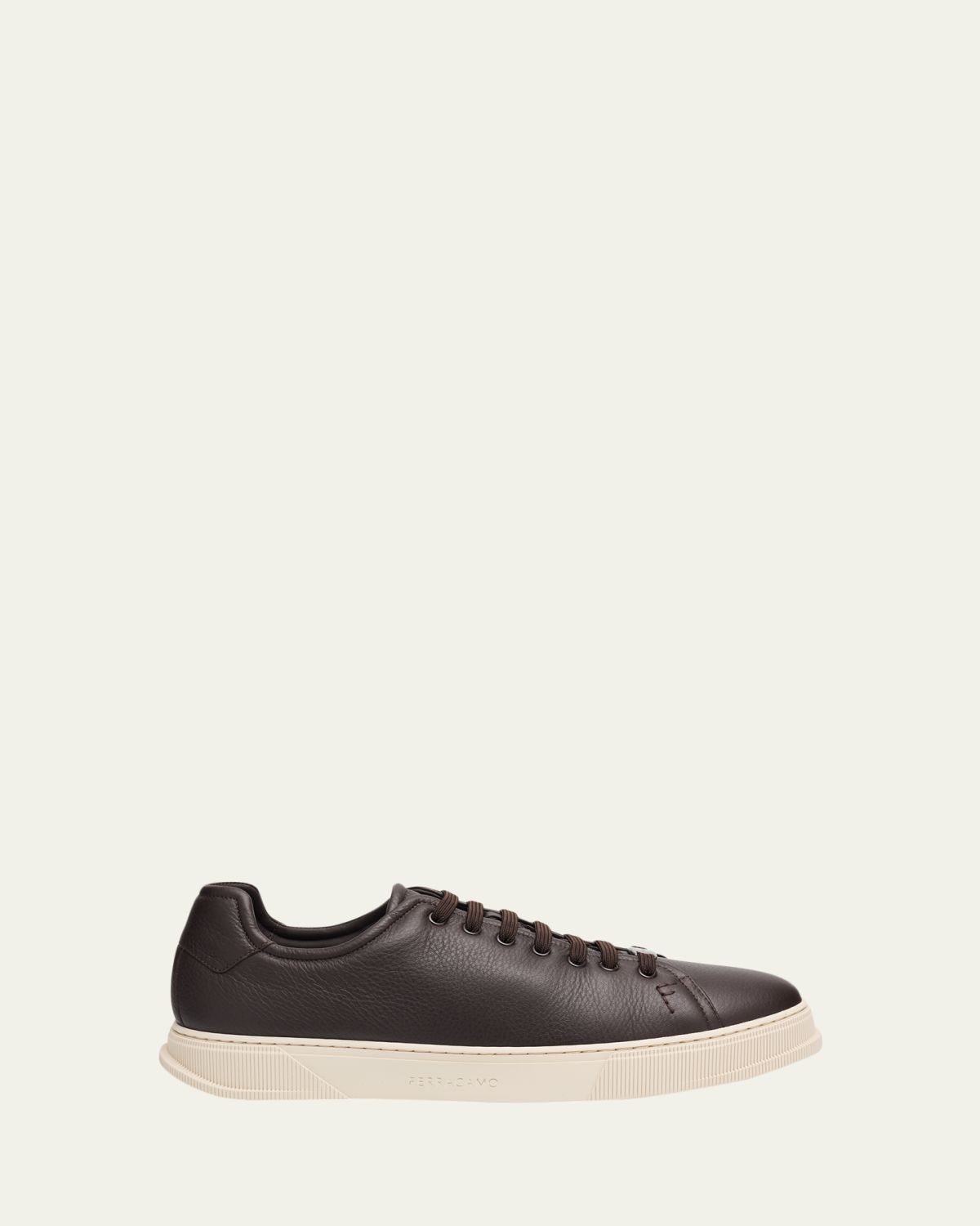 Ferragamo Men's Bruce Deerskin Low-Top Sneakers