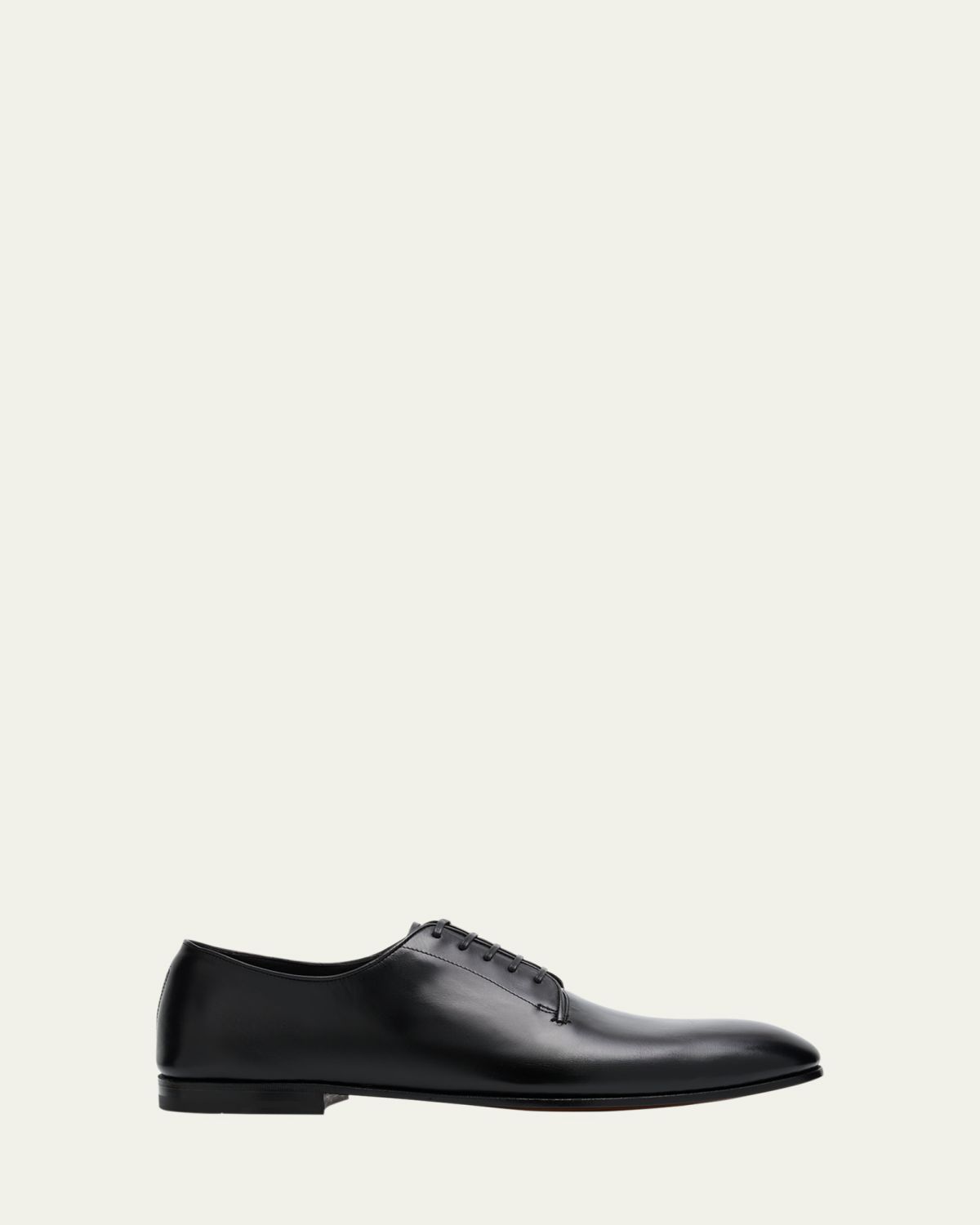 Ferragamo Men's Alicante Tramezza Calfskin Derby Shoes