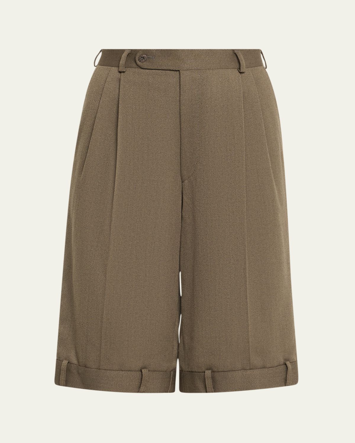 HODAKOVA Upside-Down Pleated Bermuda Shorts