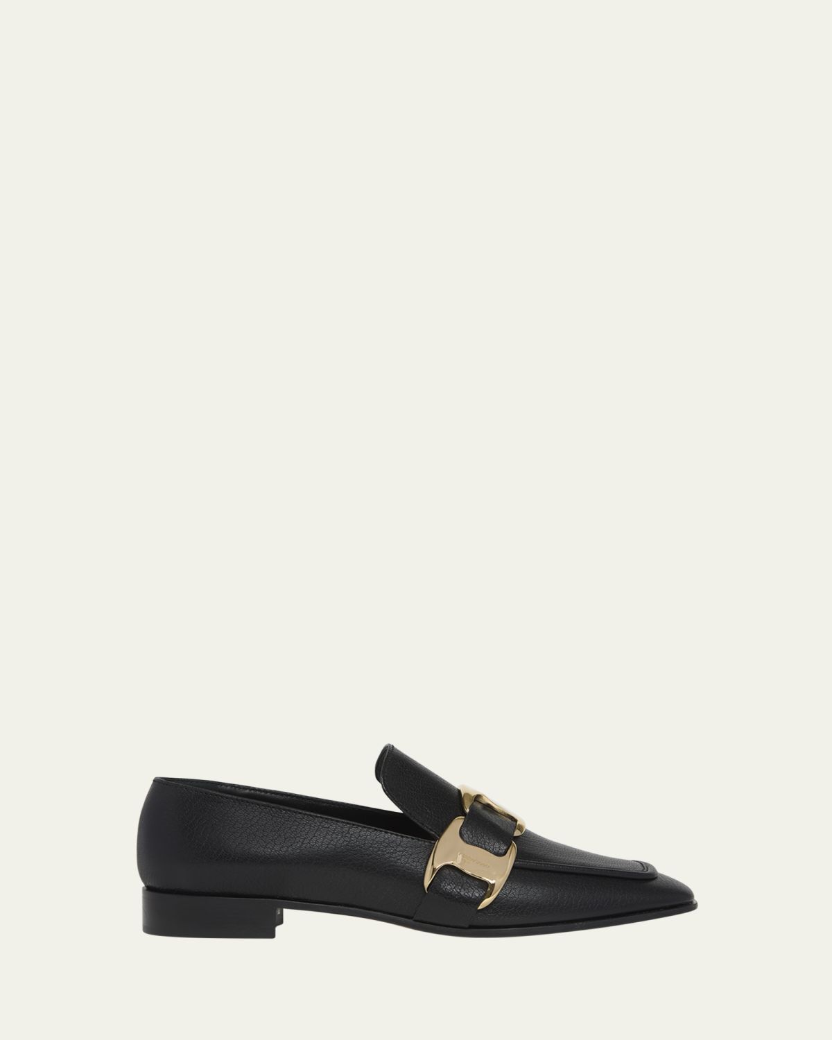 Ferragamo Limania Leather Platos Trio Loafers